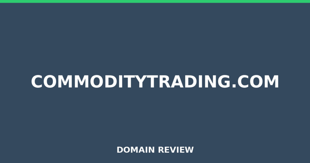 COMMODITYTRADING.COM review 2025 - Domain review placeholder image for commoditytrading.com