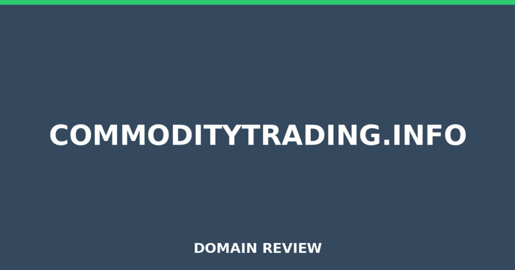 COMMODITYTRADING.INFO review 2025 - Domain review placeholder image for commoditytrading.info
