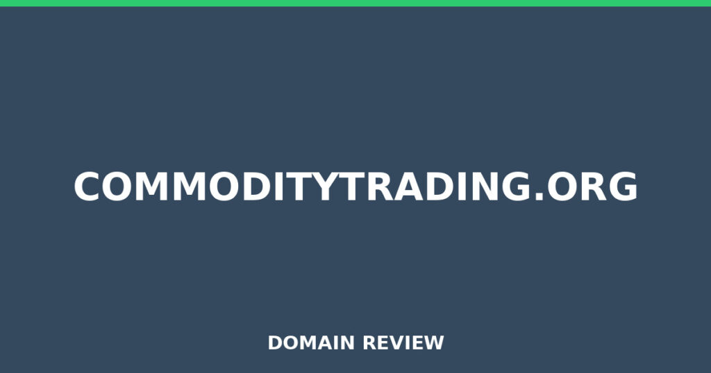 COMMODITYTRADING.ORG review 2025 - Domain review placeholder image for commoditytrading.org