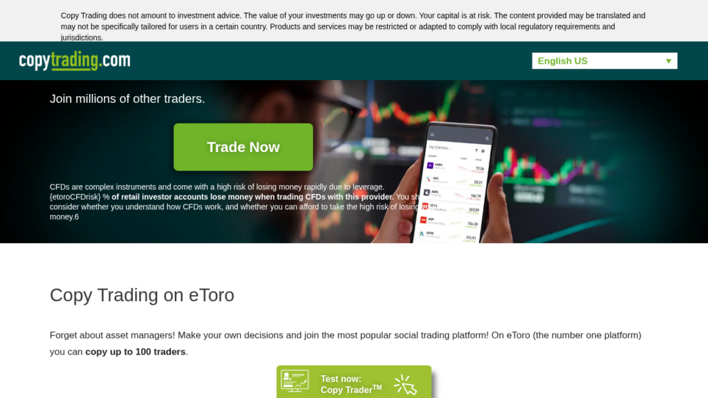 COPYTRADING.COM review 2025 - Screenshot of copytrading.com website showing security analysis