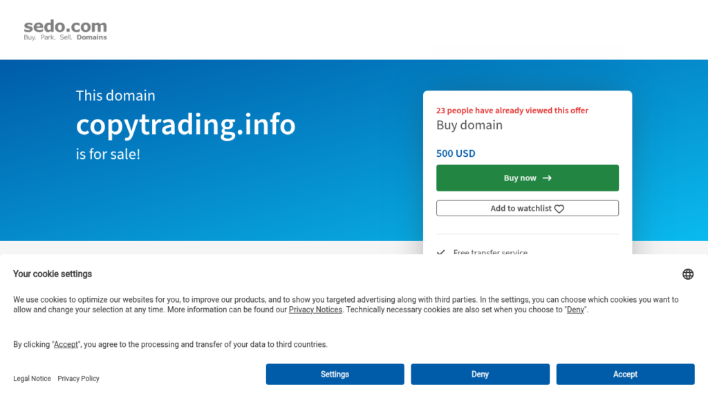 COPYTRADING.INFO review 2025 - Screenshot of copytrading.info website showing security analysis