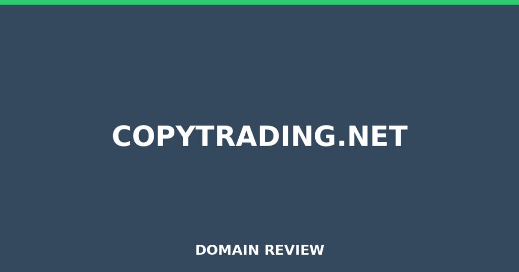 COPYTRADING.NET review 2025 - Domain review placeholder image for copytrading.net