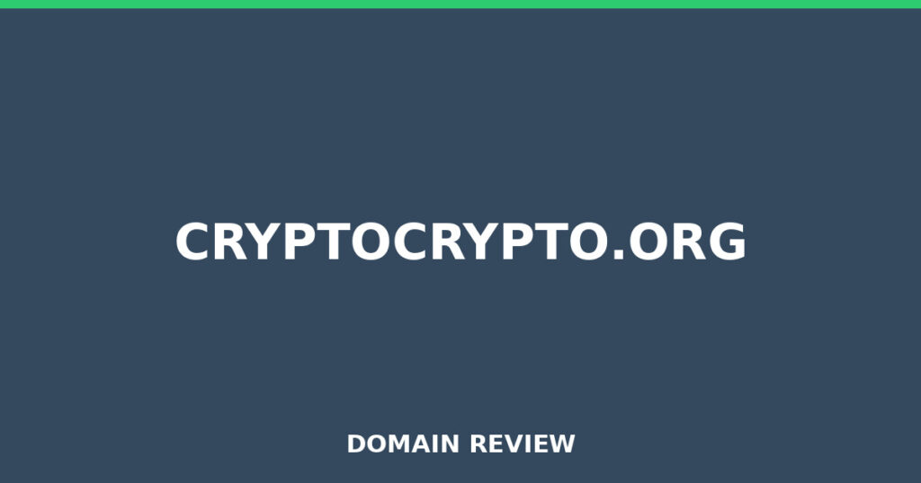 CRYPTOCRYPTO.ORG review 2025 - Domain review placeholder image for cryptocrypto.org