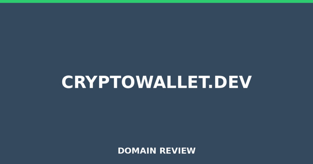 CRYPTOWALLET.DEV review 2025 - Domain review placeholder image for cryptowallet.dev