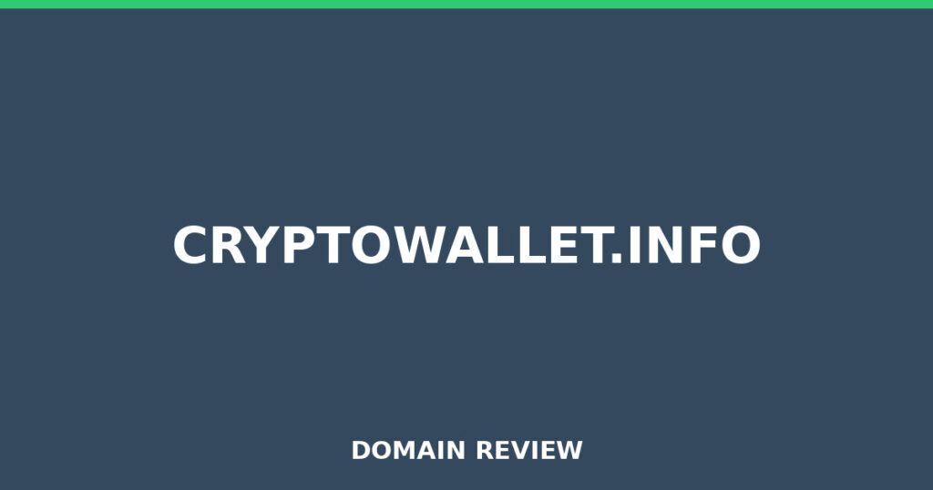 CRYPTOWALLET.INFO review 2025 - Domain review placeholder image for cryptowallet.info