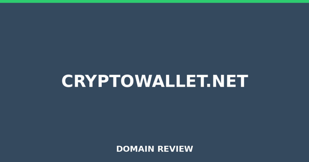 CRYPTOWALLET.NET review 2025 - Domain review placeholder image for cryptowallet.net