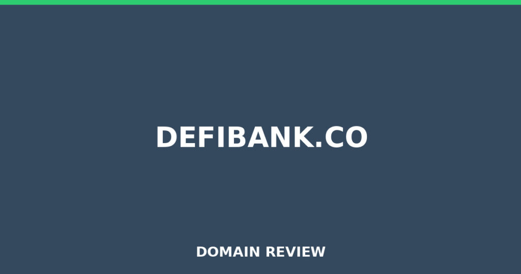 DEFIBANK.CO review 2025 - Domain review placeholder image for defibank.co