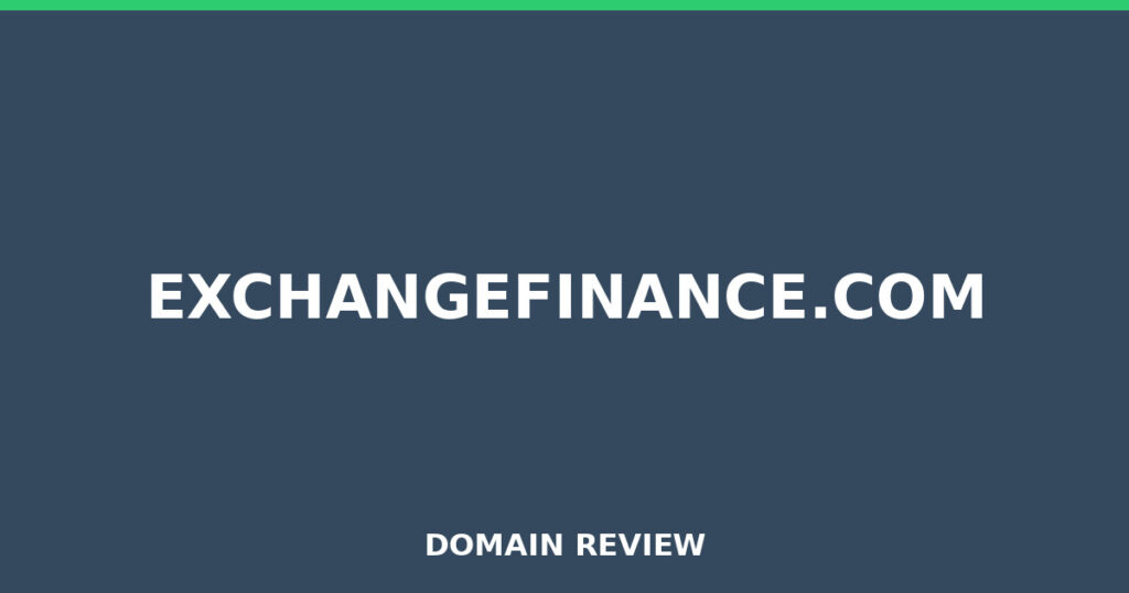 EXCHANGEFINANCE.COM review 2025 - Domain review placeholder image for exchangefinance.com