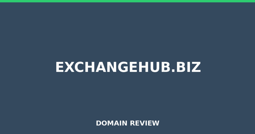 EXCHANGEHUB.BIZ review 2025 - Domain review placeholder image for exchangehub.biz