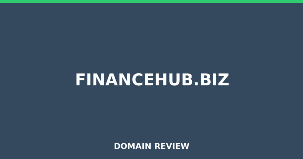 FINANCEHUB.BIZ review 2025 - Domain review placeholder image for financehub.biz