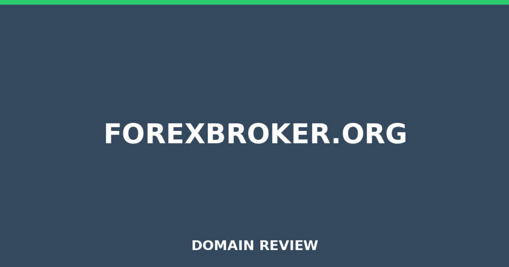 FOREXBROKER.ORG review 2025 - Domain review placeholder image for forexbroker.org