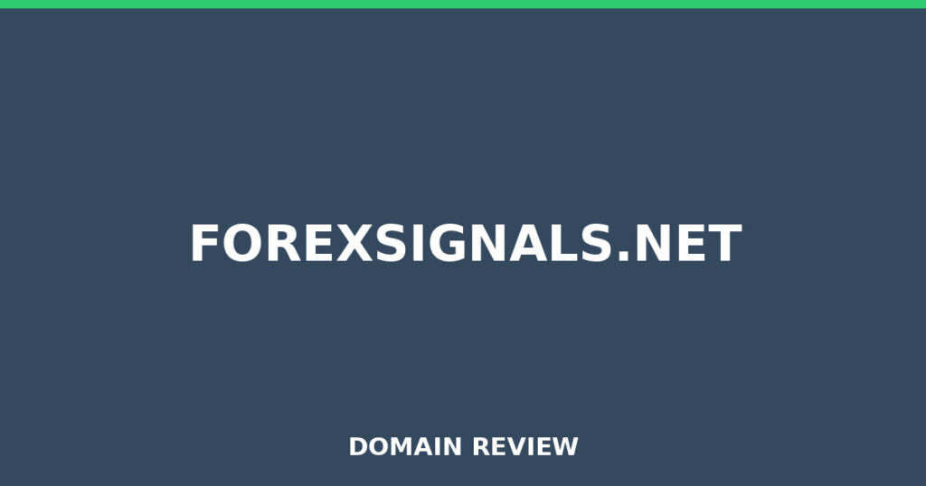 FOREXSIGNALS.NET review 2025 - Domain review placeholder image for forexsignals.net