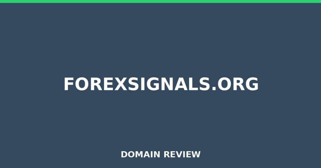 FOREXSIGNALS.ORG review 2025 - Domain review placeholder image for forexsignals.org