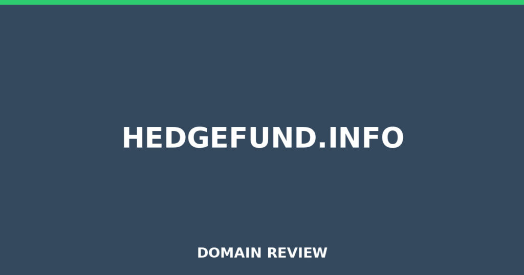 HEDGEFUND.INFO review 2025 - Domain review placeholder image for hedgefund.info