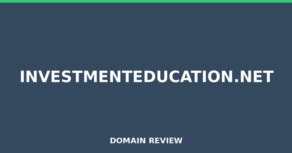 INVESTMENTEDUCATION.NET review 2025 - Domain review placeholder image for investmenteducation.net