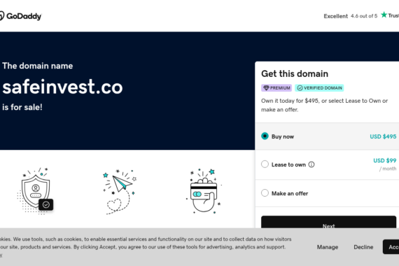 SAFEINVEST.CO review 2025 - Screenshot of safeinvest.co website showing security analysis
