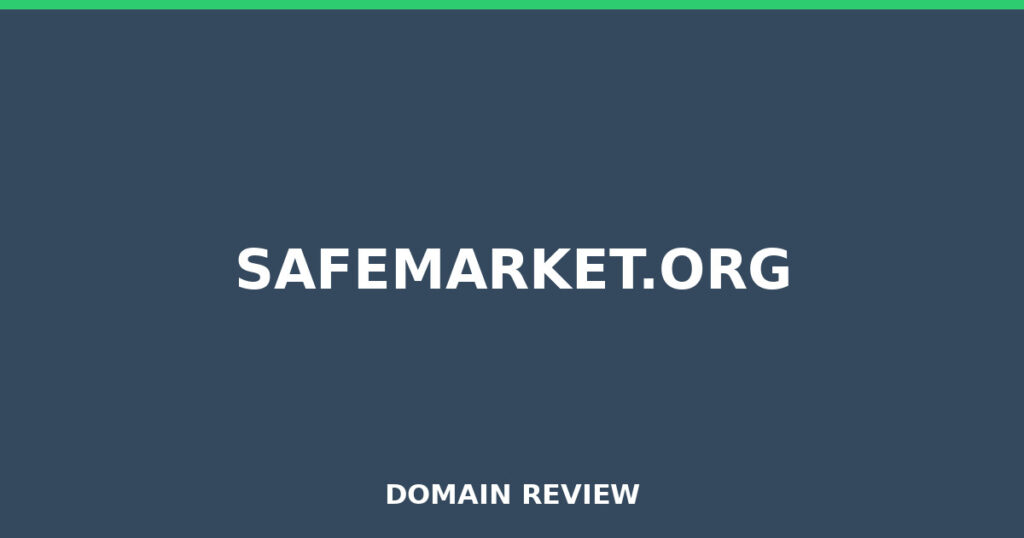 SAFEMARKET.ORG review 2025 - Domain review placeholder image for safemarket.org