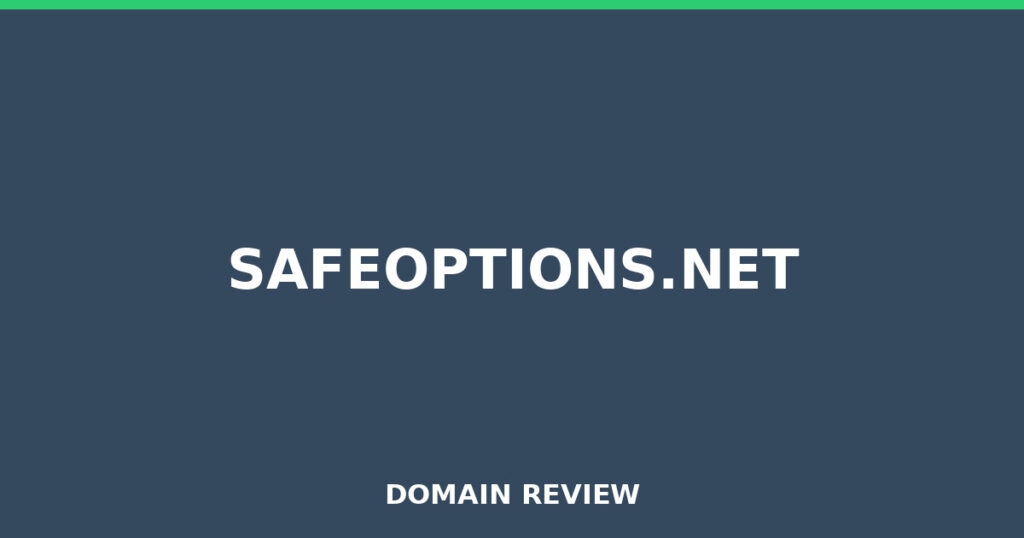 SAFEOPTIONS.NET review 2025 - Domain review placeholder image for safeoptions.net