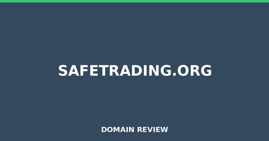 SAFETRADING.ORG review 2025 - Domain review placeholder image for safetrading.org