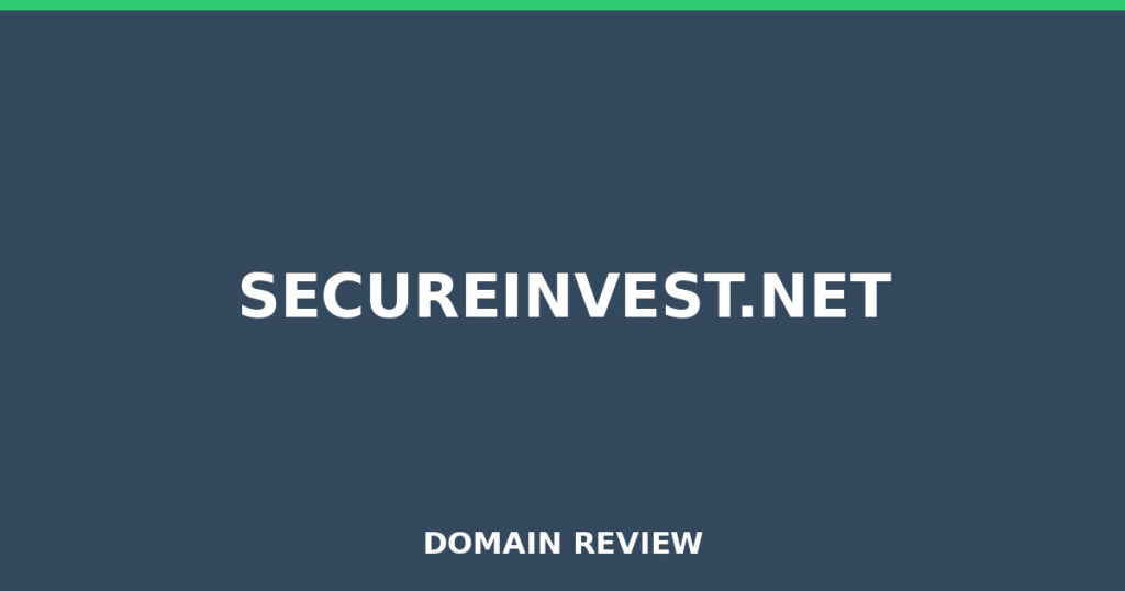 SECUREINVEST.NET review 2025 - Domain review placeholder image for secureinvest.net