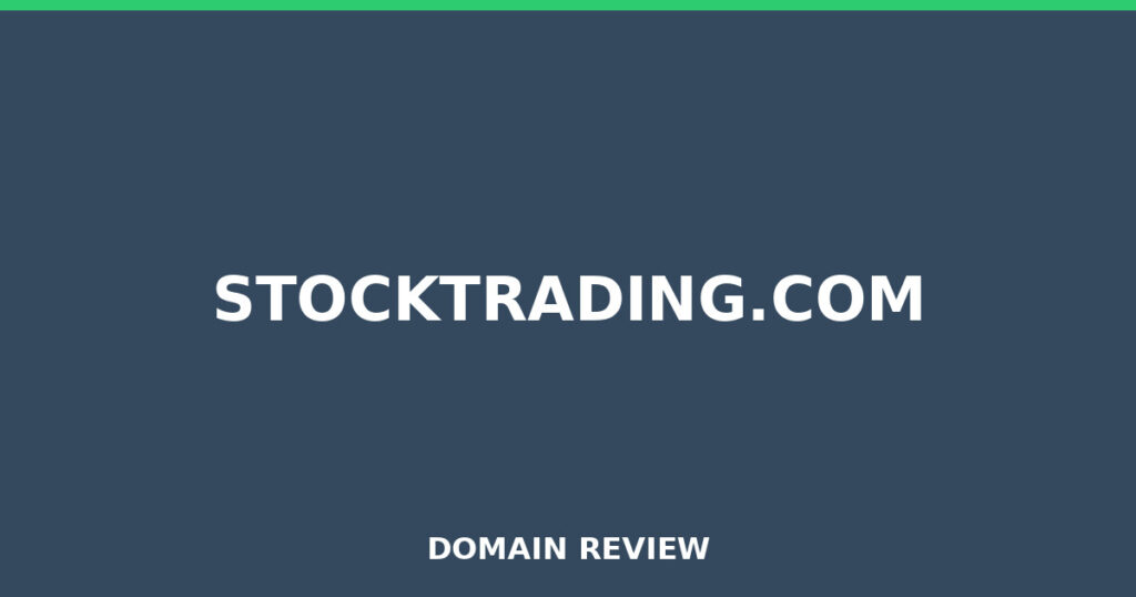 STOCKTRADING.COM review 2025 - Domain review placeholder image for stocktrading.com