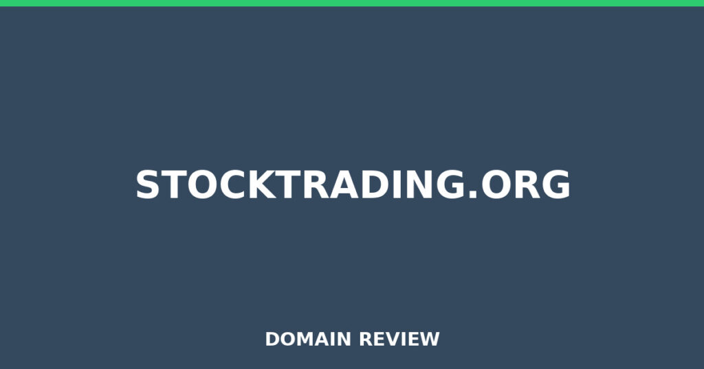 STOCKTRADING.ORG review 2025 - Domain review placeholder image for stocktrading.org
