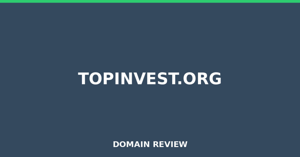 TOPINVEST.ORG review 2025 - Domain review placeholder image for topinvest.org