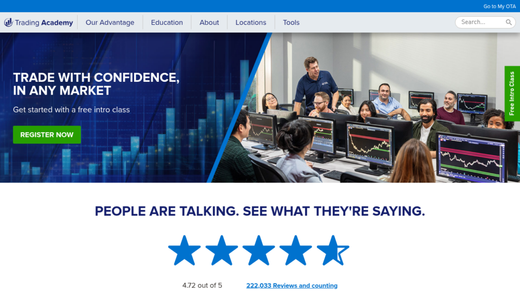 TRADINGACADEMY.ORG review 2025 - Screenshot of tradingacademy.org website showing security analysis