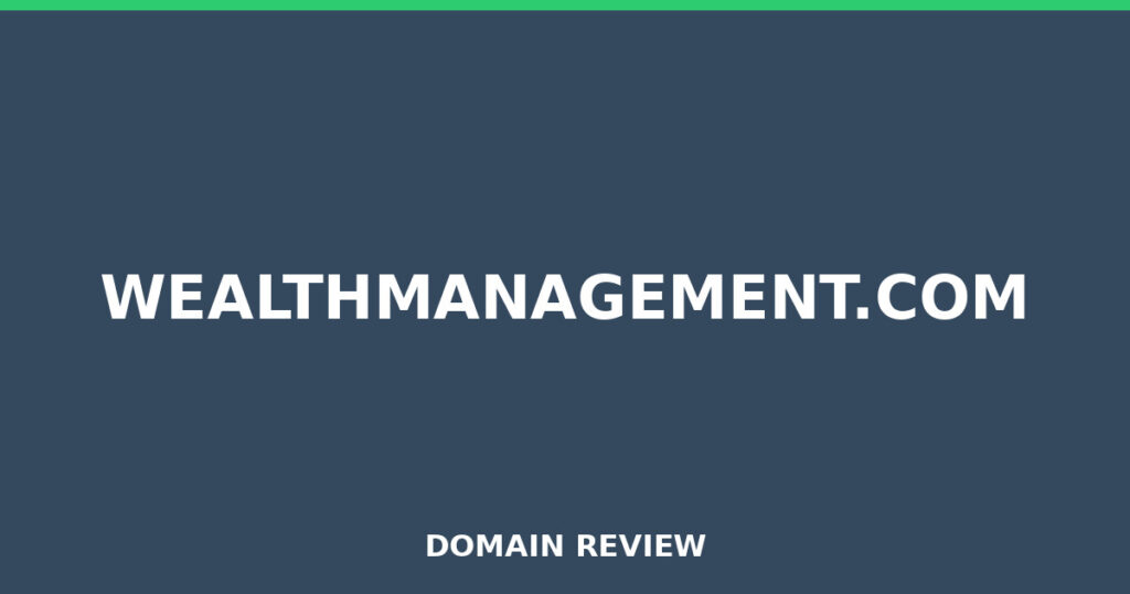 WEALTHMANAGEMENT.COM review 2025 - Domain review placeholder image for wealthmanagement.com