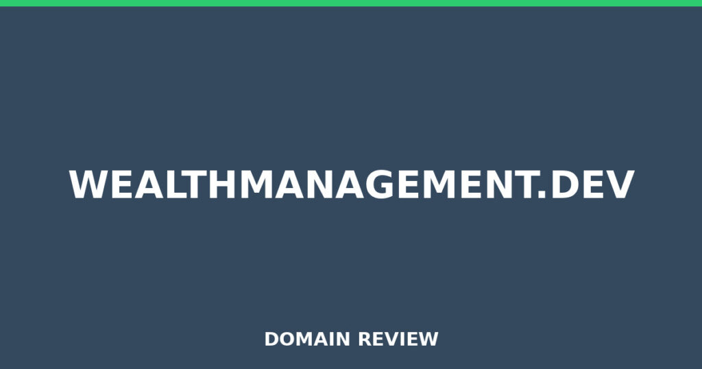 WEALTHMANAGEMENT.DEV review 2025 - Domain review placeholder image for wealthmanagement.dev