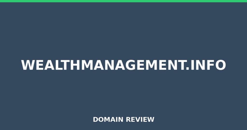 WEALTHMANAGEMENT.INFO review 2025 - Domain review placeholder image for wealthmanagement.info