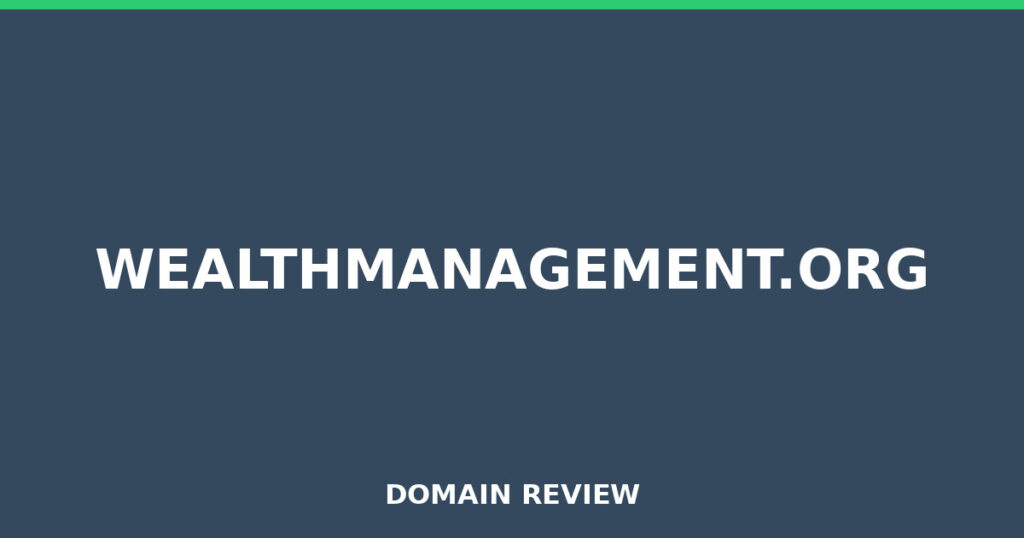 WEALTHMANAGEMENT.ORG review 2025 - Domain review placeholder image for wealthmanagement.org