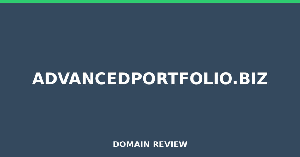 ADVANCEDPORTFOLIO.BIZ review 2025 - Domain review placeholder image for advancedportfolio.biz