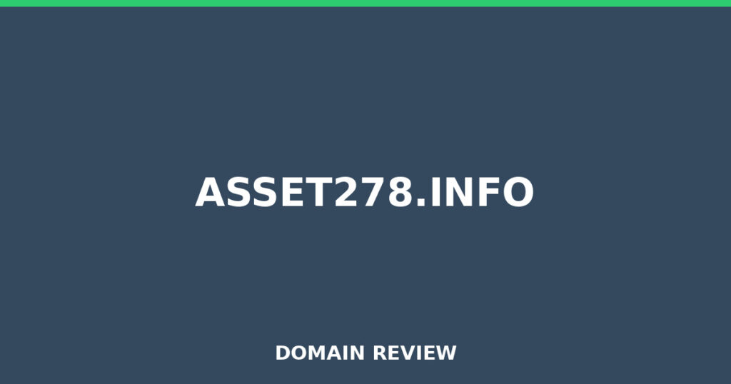 ASSET278.INFO review 2025 - Domain review placeholder image for asset278.info