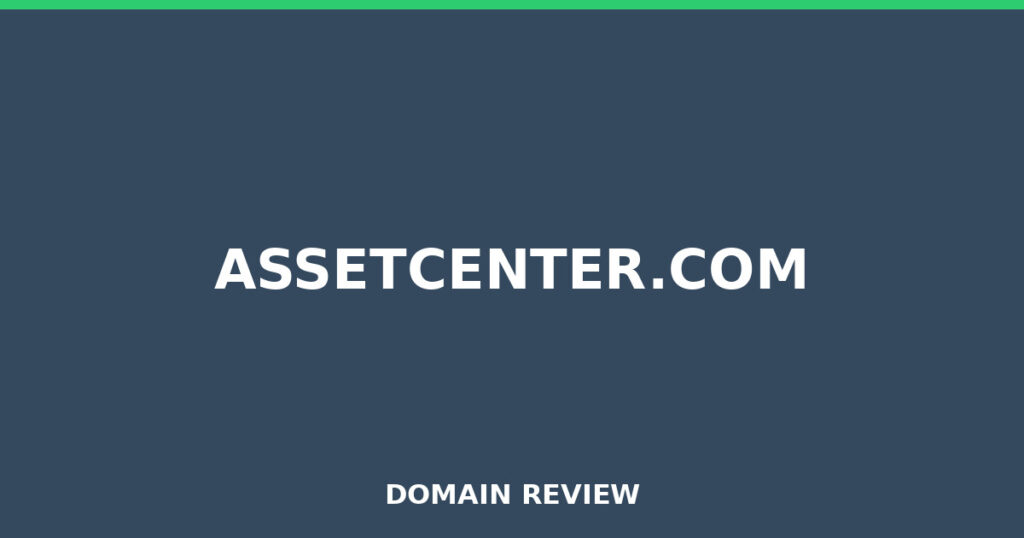 ASSETCENTER.COM review 2025 - Domain review placeholder image for assetcenter.com