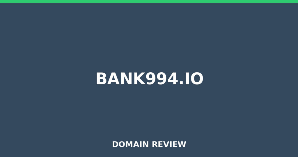 BANK994.IO review 2025 - Domain review placeholder image for bank994.io
