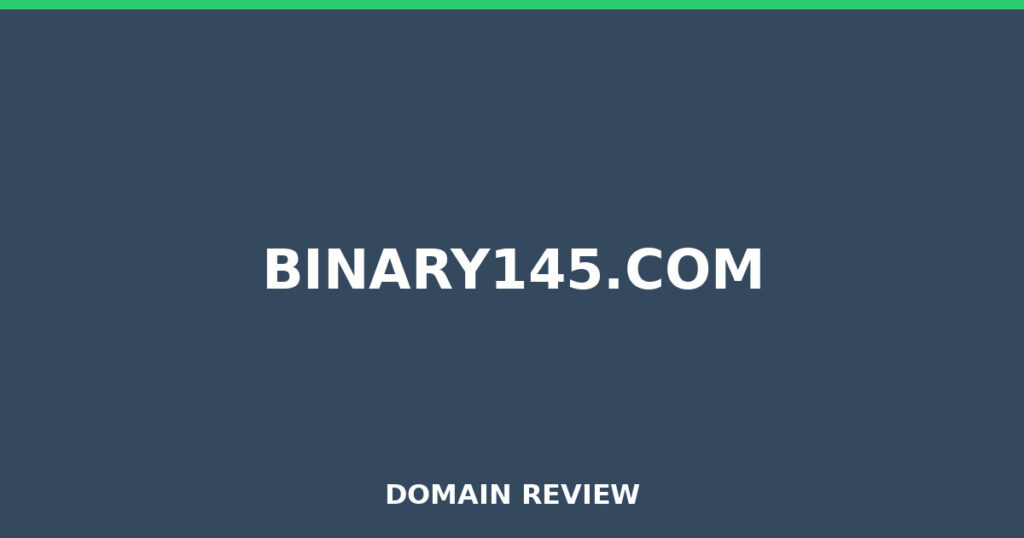BINARY145.COM review 2025 - Domain review placeholder image for binary145.com