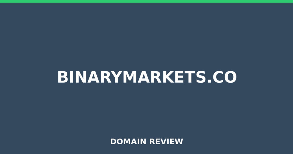 BINARYMARKETS.CO review 2025 - Domain review placeholder image for binarymarkets.co