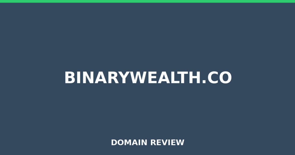 BINARYWEALTH.CO review 2025 - Domain review placeholder image for binarywealth.co