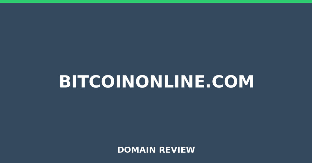 BITCOINONLINE.COM review 2025 - Domain review placeholder image for bitcoinonline.com