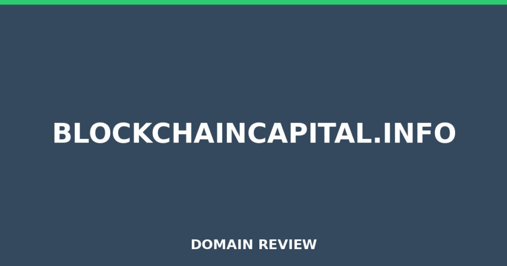 BLOCKCHAINCAPITAL.INFO review 2025 - Domain review placeholder image for blockchaincapital.info