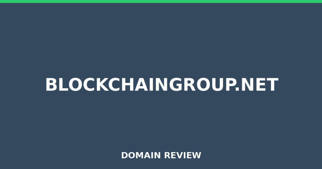 BLOCKCHAINGROUP.NET review 2025 - Domain review placeholder image for blockchaingroup.net