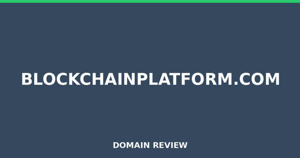 BLOCKCHAINPLATFORM.COM review 2025 - Domain review placeholder image for blockchainplatform.com