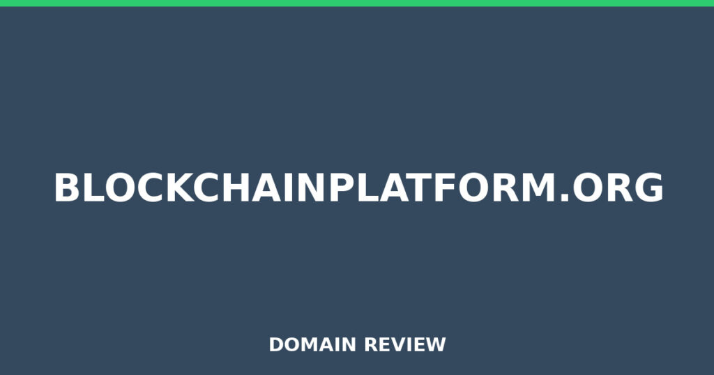 BLOCKCHAINPLATFORM.ORG review 2025 - Domain review placeholder image for blockchainplatform.org