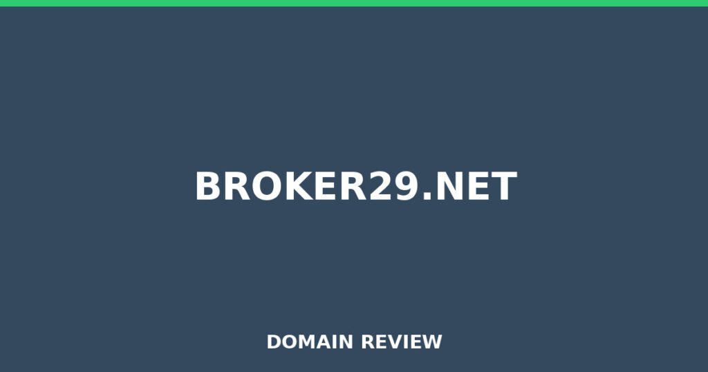 BROKER29.NET review 2025 - Domain review placeholder image for broker29.net