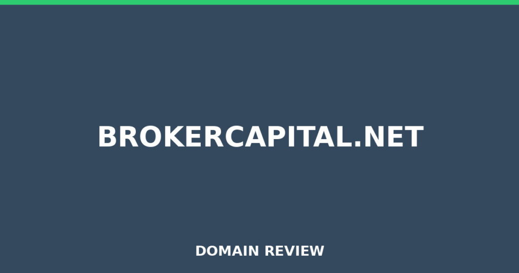 BROKERCAPITAL.NET review 2025 - Domain review placeholder image for brokercapital.net
