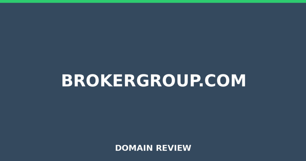 BROKERGROUP.COM review 2025 - Domain review placeholder image for brokergroup.com