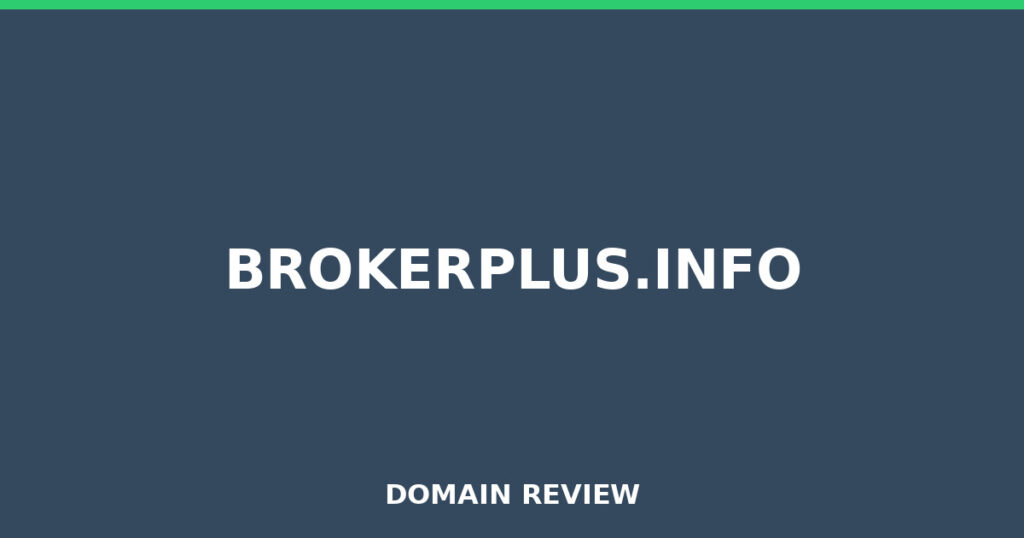 BROKERPLUS.INFO review 2025 - Domain review placeholder image for brokerplus.info