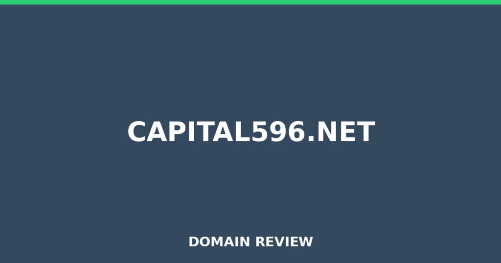 CAPITAL596.NET review 2025 - Domain review placeholder image for capital596.net