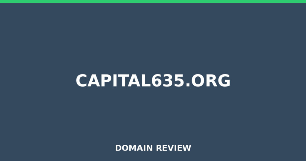 CAPITAL635.ORG review 2025 - Domain review placeholder image for capital635.org